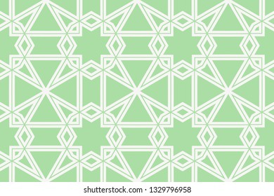 abstract seamless geometries pattern. Green color. for wallpaper. design page fill. Vector illustration.