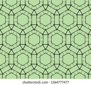 abstract seamless geometries pattern. Green color. for wallpaper. design page fill. Vector illustration.