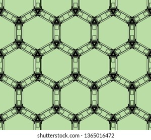 abstract seamless geometries pattern. Green color. for wallpaper. design page fill. Vector illustration.