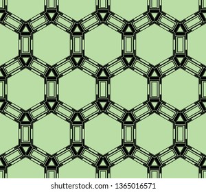 abstract seamless geometries pattern. Green color. for wallpaper. design page fill. Vector illustration.