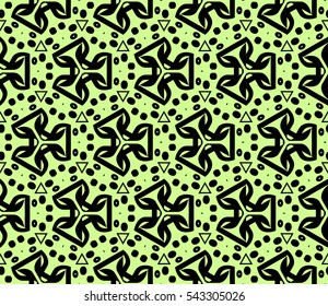 abstract seamless geometries pattern. Green color. for wallpaper. design page fill. Vector illustration.