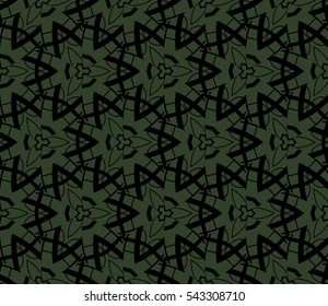 abstract seamless geometries pattern. Green color. for wallpaper. design page fill. Vector illustration.