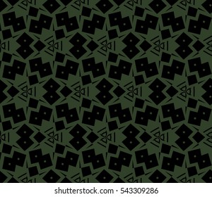 abstract seamless geometries pattern. Green color. for wallpaper. design page fill. Vector illustration.