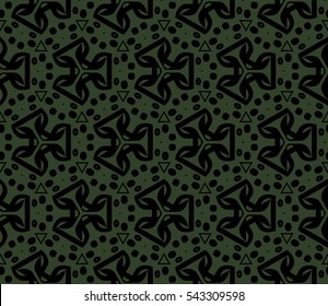 abstract seamless geometries pattern. Green color. for wallpaper. design page fill. Vector illustration.