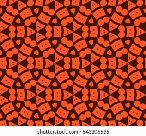 abstract seamless geometries pattern. Orange color. for wallpaper. design page fill. Vector illustration