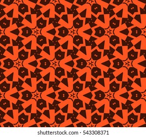 abstract seamless geometries pattern. Orange color. for wallpaper. design page fill. Vector illustration