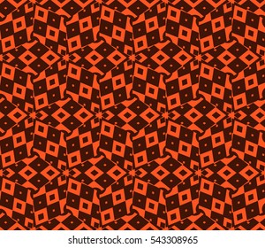 abstract seamless geometries pattern. Orange color. for wallpaper. design page fill. Vector illustration
