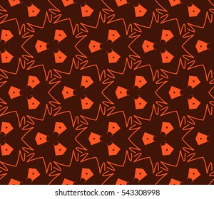 abstract seamless geometries pattern. Orange color. for wallpaper. design page fill. Vector illustration