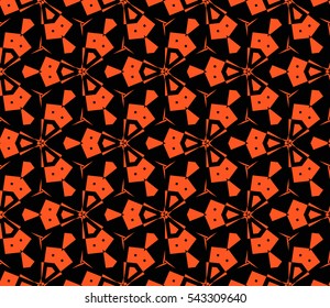 abstract seamless geometries pattern. Orange color. for wallpaper. design page fill. Vector illustration