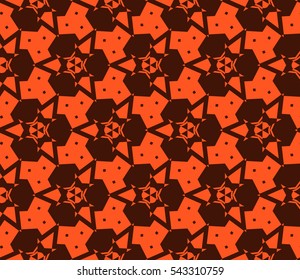 abstract seamless geometries pattern. Orange color. for wallpaper. design page fill. Vector illustration