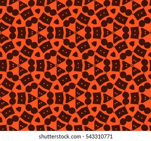 abstract seamless geometries pattern. Orange color. for wallpaper. design page fill. Vector illustration