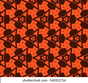 abstract seamless geometries pattern. Orange color. for wallpaper. design page fill. Vector illustration