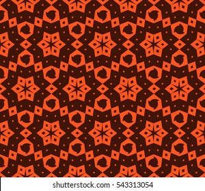 abstract seamless geometries pattern. Orange color. for wallpaper. design page fill. Vector illustration