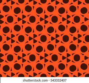 abstract seamless geometries pattern. Orange color. for wallpaper. design page fill. Vector illustration