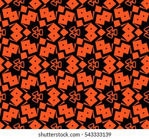 abstract seamless geometries pattern. Orange color. for wallpaper. design page fill. Vector illustration