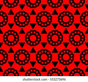 abstract seamless geometries pattern. Red color. for wallpaper. design page fill. Vector illustration