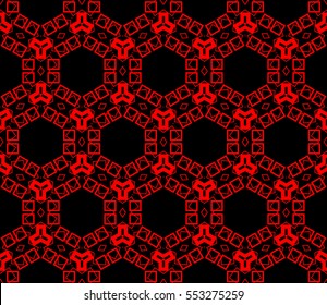 abstract seamless geometries pattern. Red color. for wallpaper. design page fill. Vector illustration