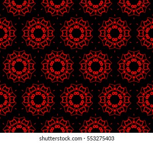 abstract seamless geometries pattern. Red color. for wallpaper. design page fill. Vector illustration