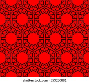 abstract seamless geometries pattern. Red color. for wallpaper. design page fill. Vector illustration
