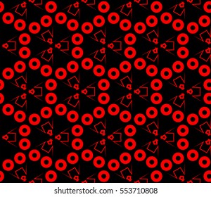 abstract seamless geometries pattern. Red color. for wallpaper. design page fill. Vector illustration