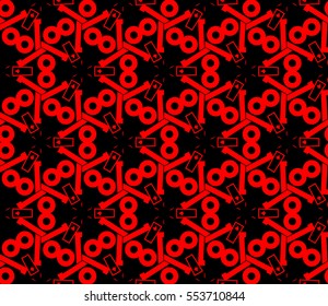 abstract seamless geometries pattern. Red color. for wallpaper. design page fill. Vector illustration