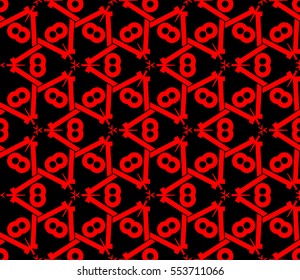 abstract seamless geometries pattern. Red color. for wallpaper. design page fill. Vector illustration