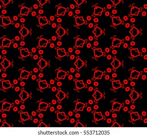 abstract seamless geometries pattern. Red color. for wallpaper. design page fill. Vector illustration