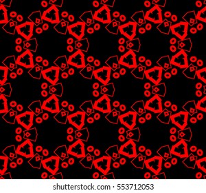 abstract seamless geometries pattern. Red color. for wallpaper. design page fill. Vector illustration