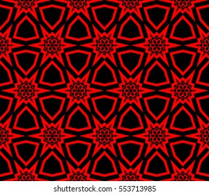 abstract seamless geometries pattern. Red color. for wallpaper. design page fill. Vector illustration