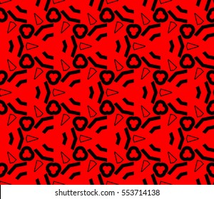 abstract seamless geometries pattern. Red color. for wallpaper. design page fill. Vector illustration
