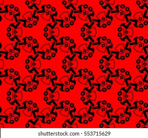 abstract seamless geometries pattern. Red color. for wallpaper. design page fill. Vector illustration