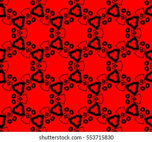 abstract seamless geometries pattern. Red color. for wallpaper. design page fill. Vector illustration
