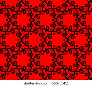 abstract seamless geometries pattern. Red color. for wallpaper. design page fill. Vector illustration