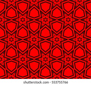 abstract seamless geometries pattern. Red color. for wallpaper. design page fill. Vector illustration