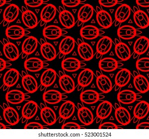 abstract seamless geometries pattern. Vector illustration. Red color. for wallpaper. design page fill
