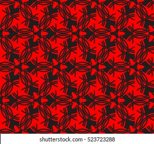 abstract seamless geometries pattern. Vector illustration. Red color. for wallpaper. design page fill