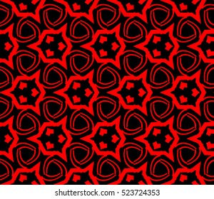 abstract seamless geometries pattern, Vector, illustration, Red color, for wallpaper, design page fill
