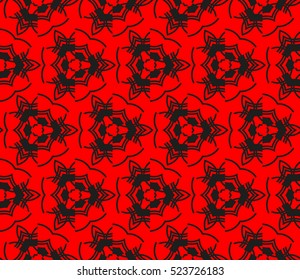 abstract seamless geometries pattern. Vector illustration. Red color. for wallpaper. design page fill