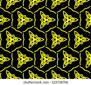 abstract seamless geometries pattern. Vector illustration. Yellow color. for wallpaper. design page fill