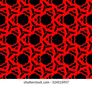 abstract seamless geometries pattern, Vector, illustration, Red color, for wallpaper, design page fill