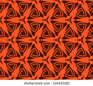 abstract, seamless, geometries, pattern., Vector, illustration., Orange, color., for, wallpaper., design, page, fill