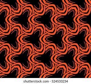 abstract, seamless, geometries, pattern., Vector, illustration., Orange, color., for, wallpaper., design, page, fill