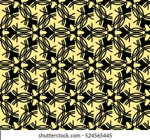 abstract seamless geometries pattern. Vector illustration. Yellow color. for wallpaper. design page fill