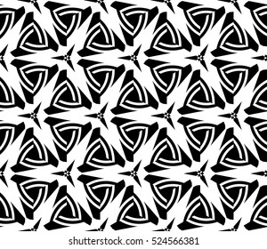 abstract seamless geometries pattern. Vector illustration. White in black color. for wallpaper. design page fill