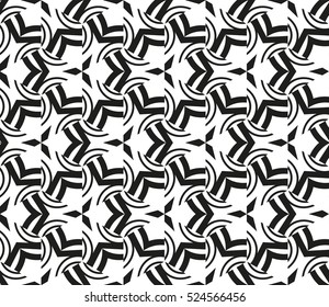 abstract seamless geometries pattern. Vector illustration. White in black color. for wallpaper. design page fill