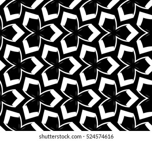 abstract seamless geometries pattern. Vector illustration. White in black color. for wallpaper. design page fill