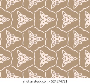 abstract, seamless, geometries, pattern., Vector, illustration., Begie, color., for, wallpaper., design, page, fill