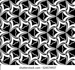 abstract seamless geometries pattern. Vector illustration. White in black color. for wallpaper. design page fill