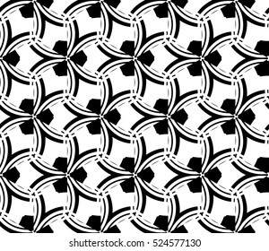 abstract seamless geometries pattern. Vector illustration. White in black color. for wallpaper. design page fill