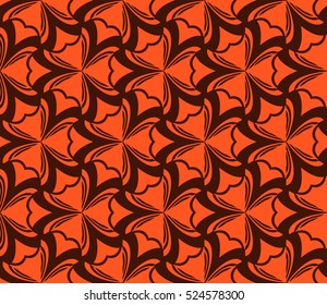 abstract, seamless, geometries, pattern., Vector, illustration., Orange, color., for, wallpaper., design, page, fill